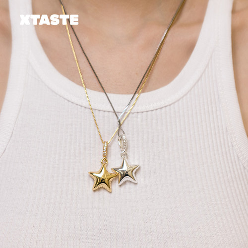XTASTE 挪威 CRYSTAL HAZE钻扣气球星星吊坠下单送素链时尚款百搭
