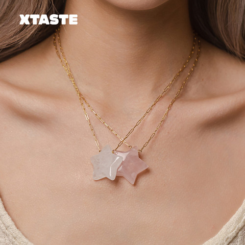 XTASTE 德国 HOLA AMOR ESTUDIOS石英石星星项链高级感毛衣链百搭