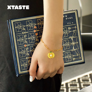 XTASTE 波兰 10Decoart切片柠檬吊坠链条手链复古设计 限时4折
