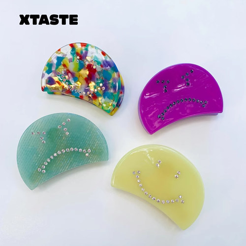 XTASTE SPARKLE DIVA笑脸愤怒脸发抓表情发夹原创