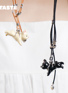 双层皮绳项链2025新款时尚男女