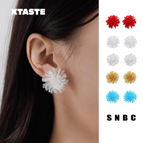XTASTE SNBC【蓬蓬球耳夹】小众设计耳夹配饰女