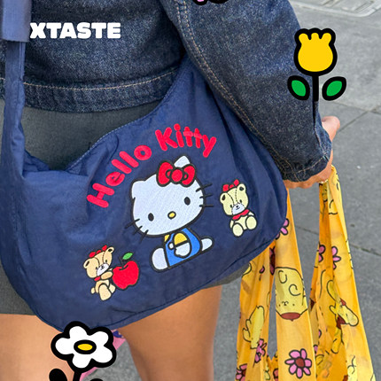 XTASTE 美国BAGGU【2025新款HELLO KITTY美乐蒂单肩包斜挎包】