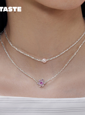 XTASTE USELESSOBJECTS Pompom双层米珠项链设计师品牌原创高级感