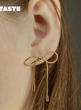XTASTE 日本 Marland backus蝴蝶结耳钉潮流个性嘻哈耳环时髦配饰