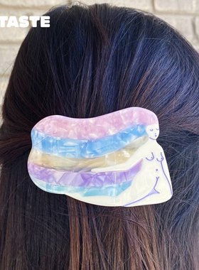 XTASTE 卢森堡 Lisa Junius 官方授权 彩虹少女弹簧夹 醋酸发夹