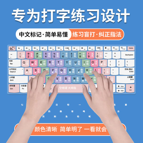 适用于苹果macbookpro键盘膜air笔记本mac14寸16指法练习打拼音膜