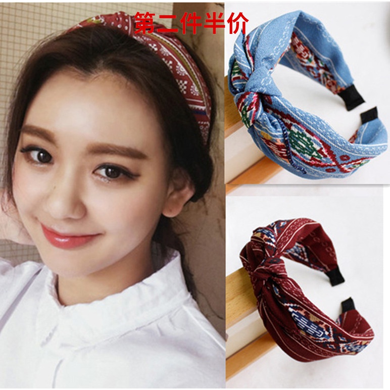 复古韩国手工宽边头饰发卡包邮