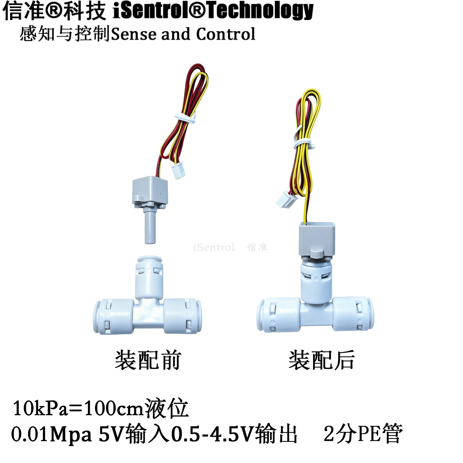 2分PE管四分六分一寸压力传感器温度传感器流量传感器管道浸入式