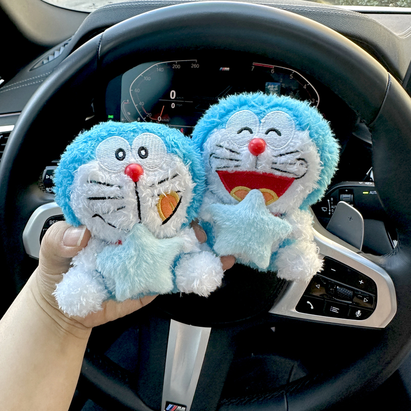 卡通可爱哆啦A梦公仔汽车怀档装饰转向灯雨刮器方向盘通用车饰女