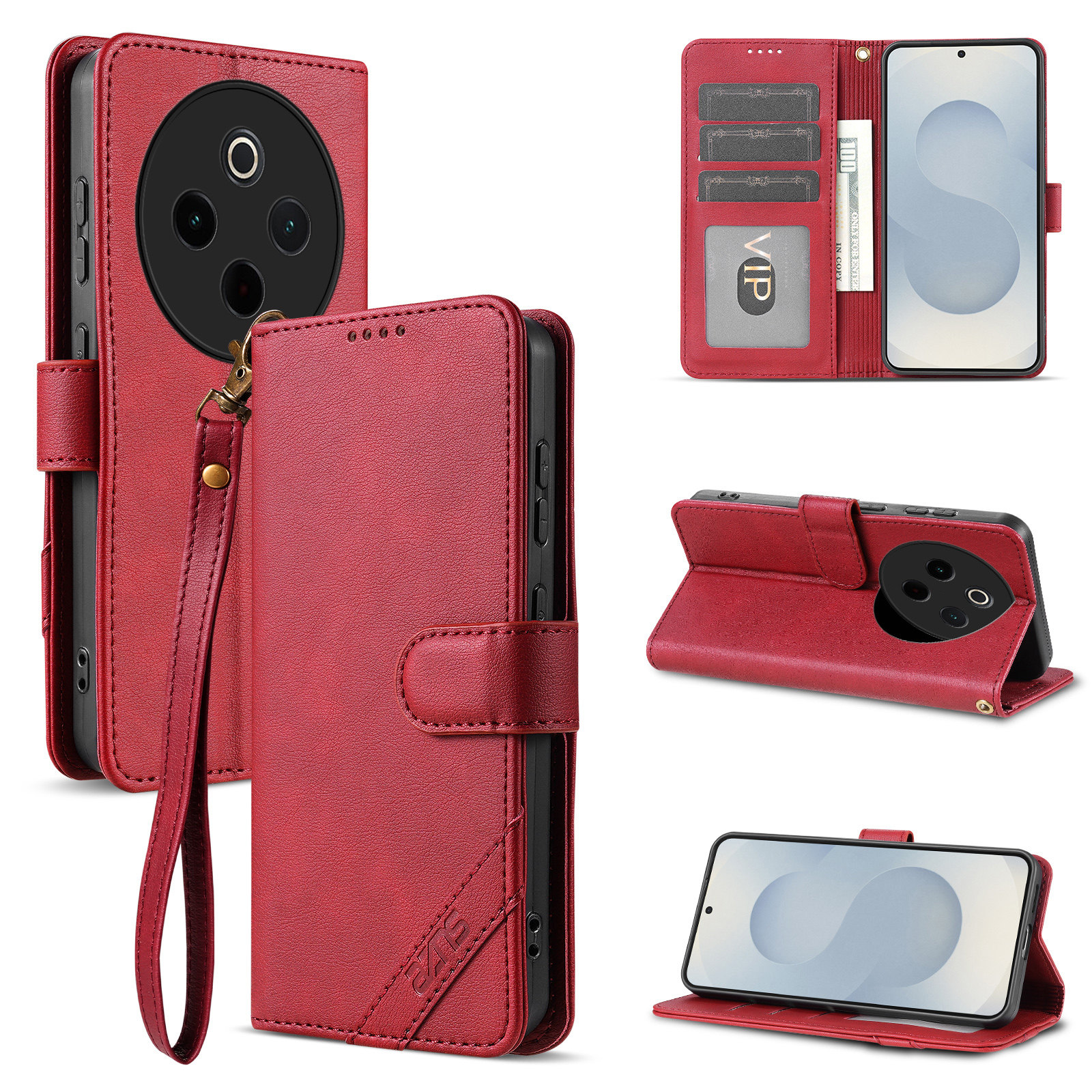 适用vivo Y300Pro手机壳防摔翻盖皮套插卡钱包款式全包软胶保护套男女时尚软胶简约皮夹高档耐用