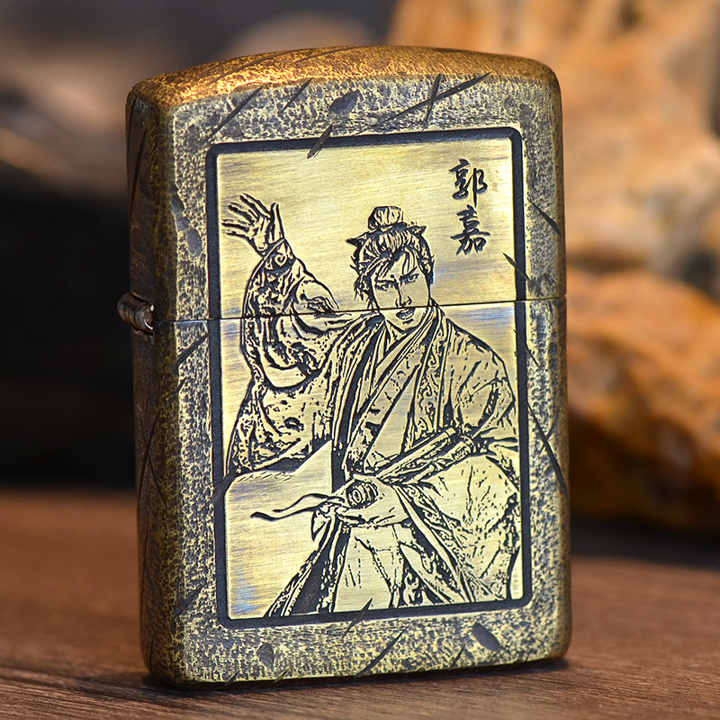 zippo纯铜动漫图案定制男士礼物图片