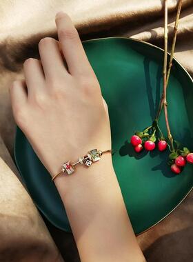 手镯女中国麻将招财简约小众设计