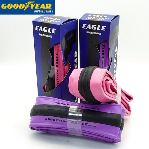 固特异Goodyear Eagle公路自行车粉/紫真空外胎700*28/30超轻轮胎