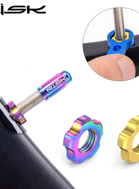 RISK山地公路自行车钛合金轮组内胎气嘴帽法嘴气门帽防尘盖子螺母