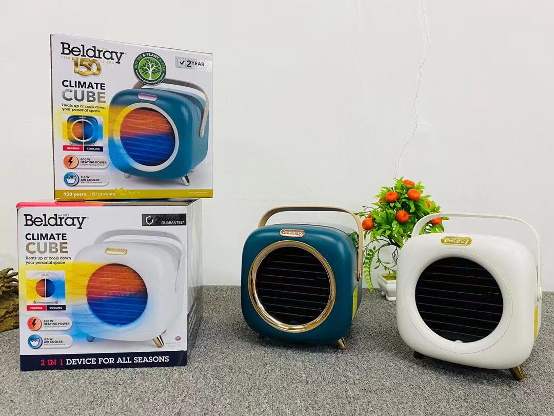 英国Beldray暖风机冷暖两用带加湿器迷你取暖器遥控启动恒温