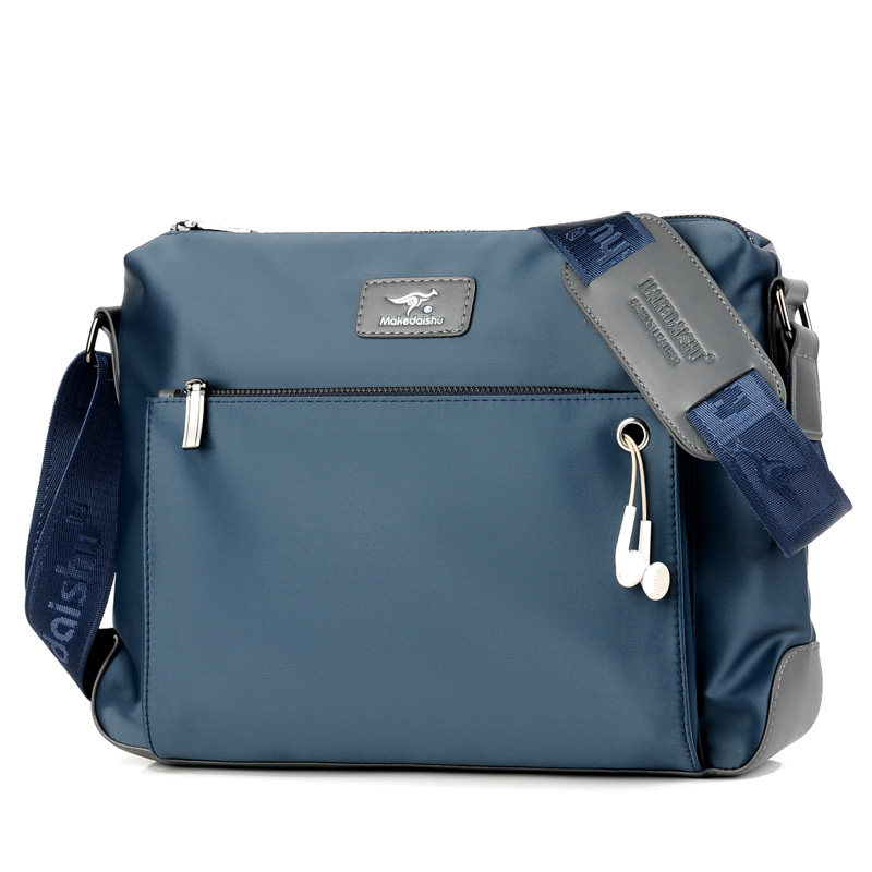 新款大容量男包斜挎包男士休闲防水牛津布包商务单肩包帆布背包潮