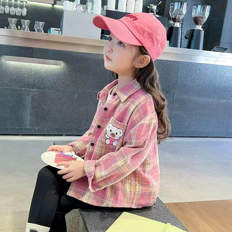 女童衬衫外套薄款春秋2025新款图片