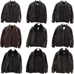 Vintage Leather Jacket American Style Short Loose Bomber Leather Jacket down Jacket Liner Coat D162