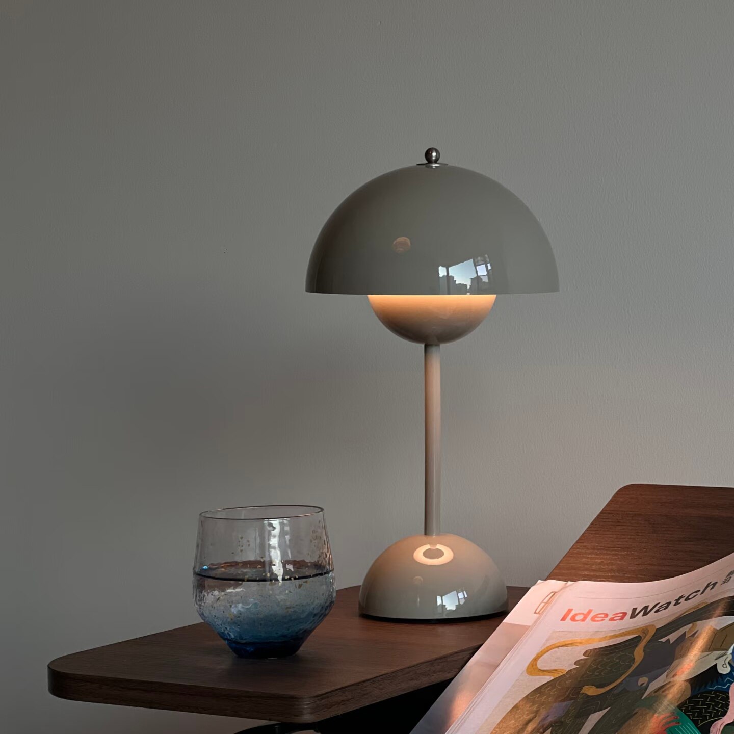 照家照明复古充电触摸蘑菇氛围台灯卧室床头结婚灯轻奢包豪斯台灯