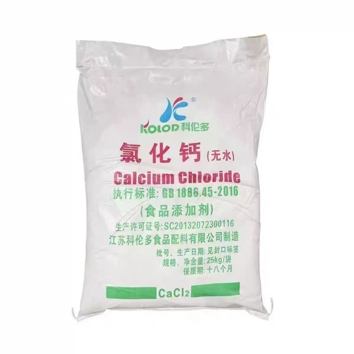 科伦多氯化钙无水25kg袋装GB