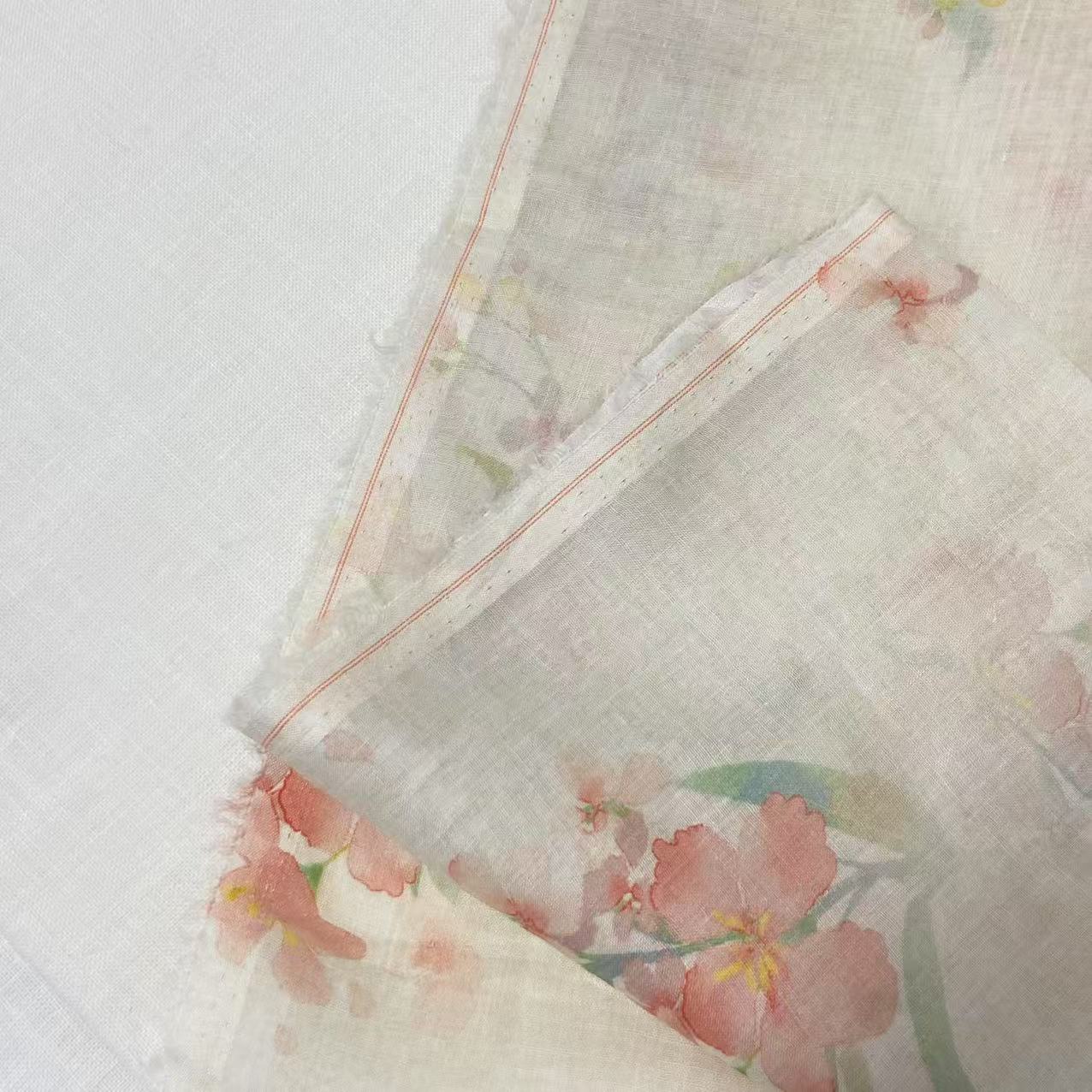 【花漾素缕】原创60支酵素洗苎麻袍子裤子衬衣裙子服装面料
