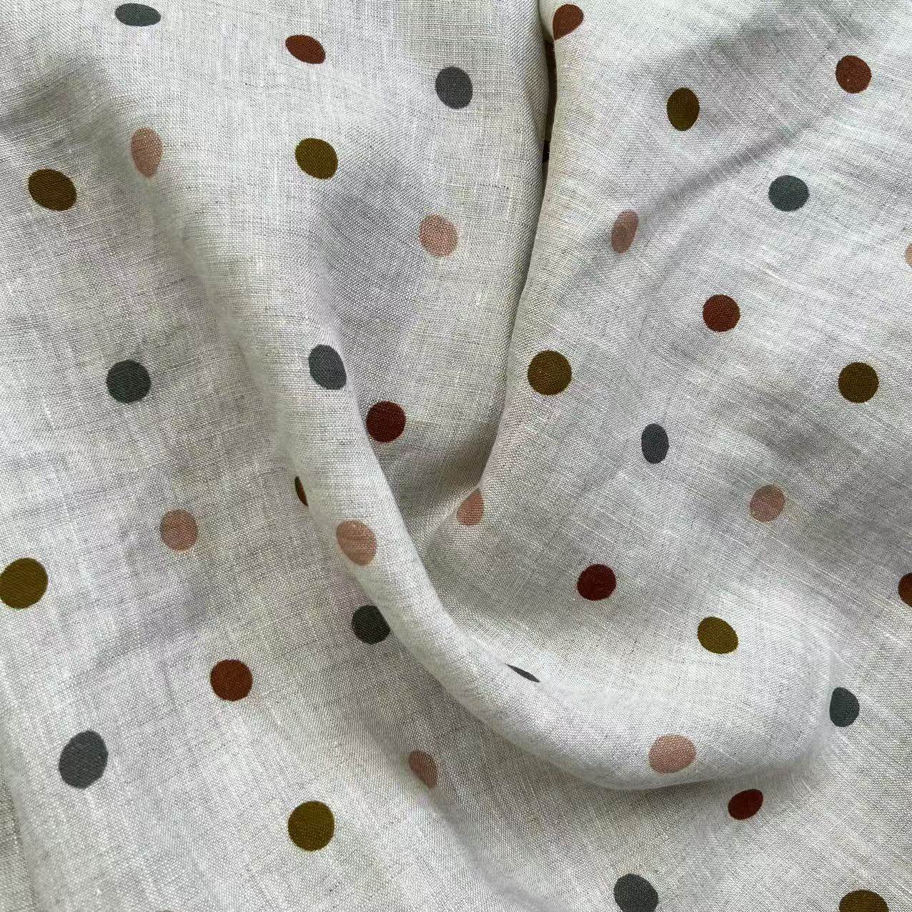 【雨露彩色波点】14支雨露麻袍子裤子裙子服装面料,居家布艺,海绵垫/布料/面料/手工diy,淘宝优惠券,粉丝福利购,淘宝优惠卷