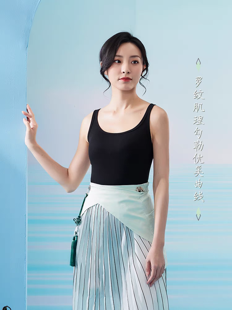 稻草人女士背心内搭打底衫罗纹莫代尔棉小吊带内衣上衣夏季