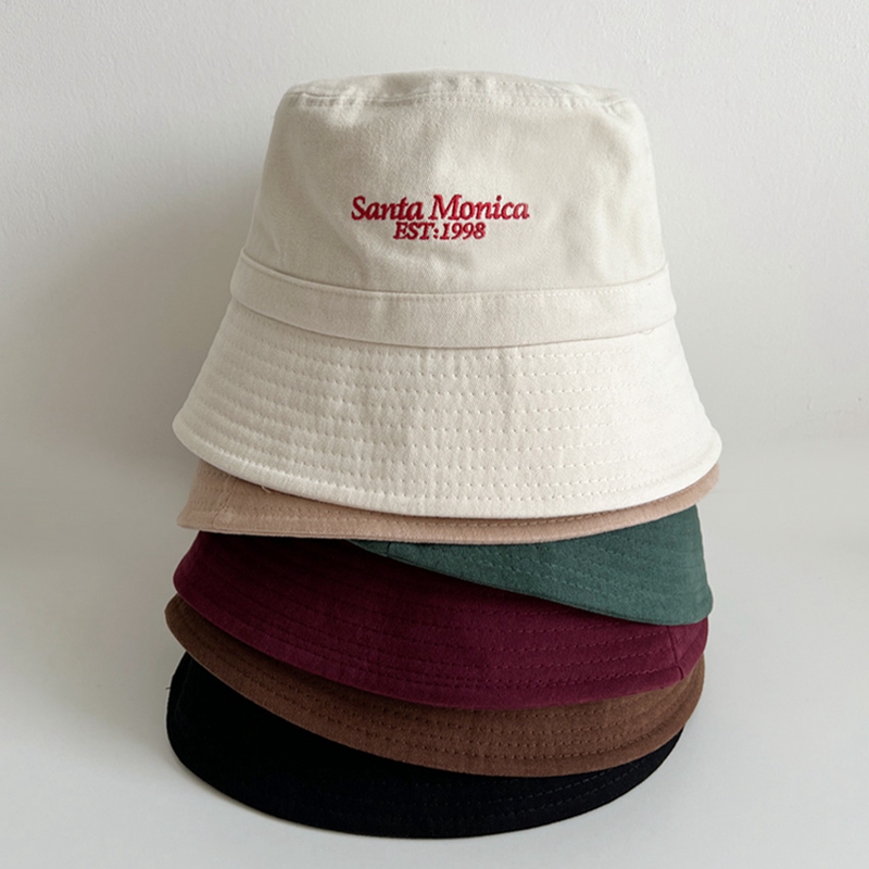 韩国MILLITAGE字母刺绣盆帽