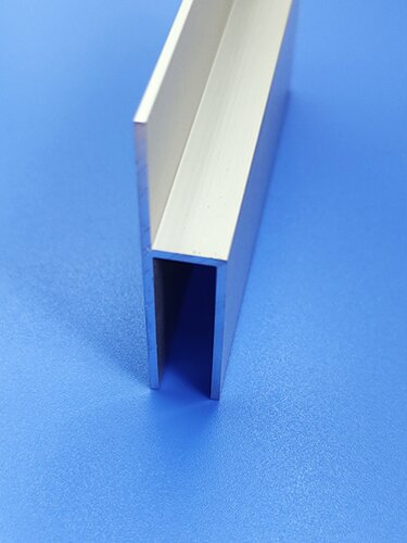 h形铝型材 卡阳光板铝合金槽 H码加厚卡布槽 玻璃包边条卡槽10mm