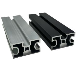 铝型材2035银白氧化工业铝合金型材 2035黑色铝合金工作台支架