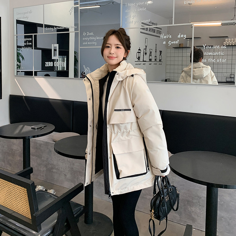 实拍佟丽娅明星同款2025冬羽绒棉服女中长款连帽收腰简约工装外套,女装/女士精品,棉衣/棉服,淘宝优惠券,粉丝福利购,淘宝优惠卷