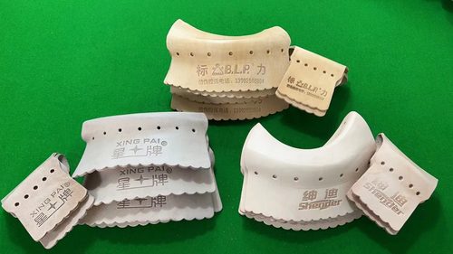 标力台球桌袋口皮口牛皮角