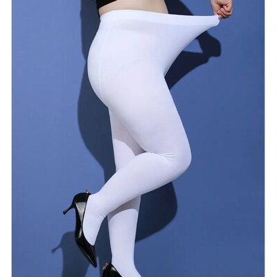 加肥加大版白色打底连裤袜子秋装簿款跳舞蹈女童儿童棉丝袜透肉色