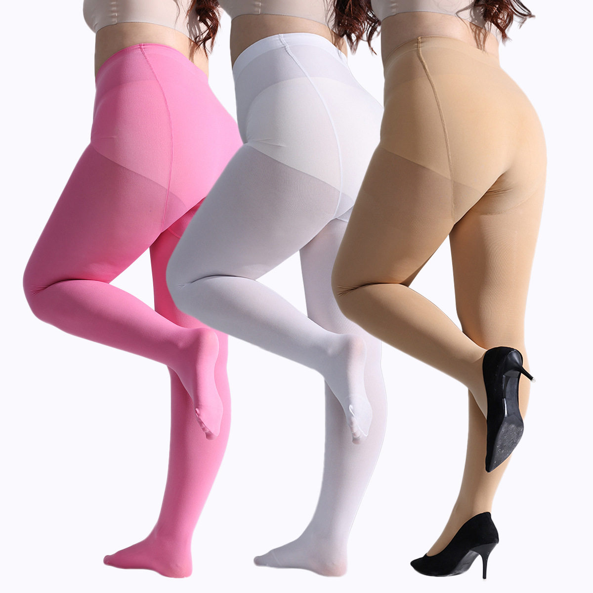 加肥加大版超大号白色打底连裤袜子夏天簿款跳舞蹈女童儿童棉大袜