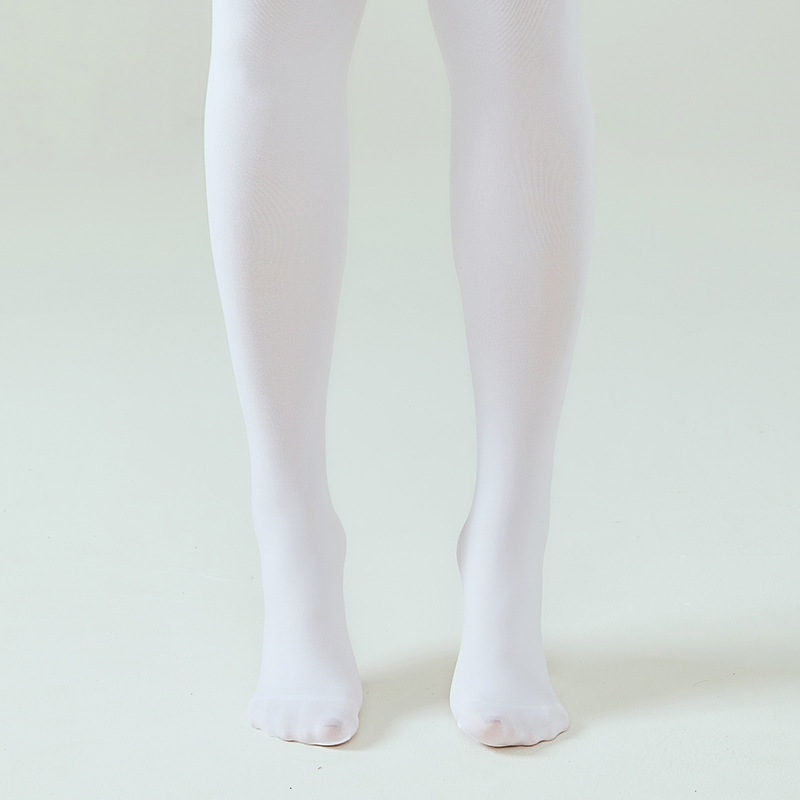 夏天加肥加大版白色打底连裤袜子簿款跳舞蹈女童儿童连体美腿加长