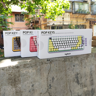 罗技POP 茶轴 keys无线蓝牙机械键盘电竞游戏办公适用于笔记本