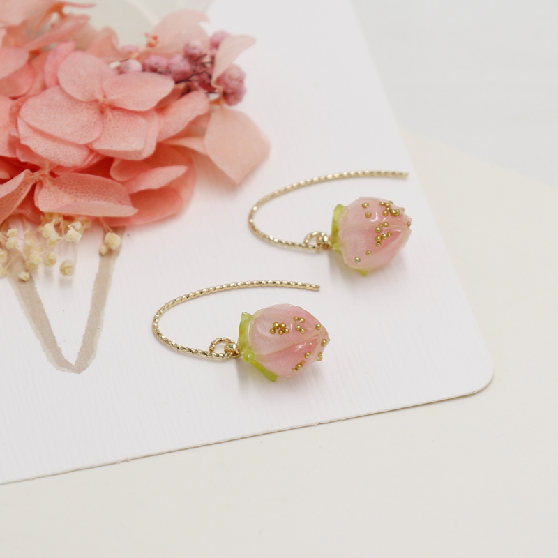 韩版甜美草莓晶14K包金防过敏耳环耳坠手工复古文艺甜美气质耳圈,饰品/流行首饰/时尚饰品新,耳环,淘宝优惠券,粉丝福利购,淘宝优惠卷