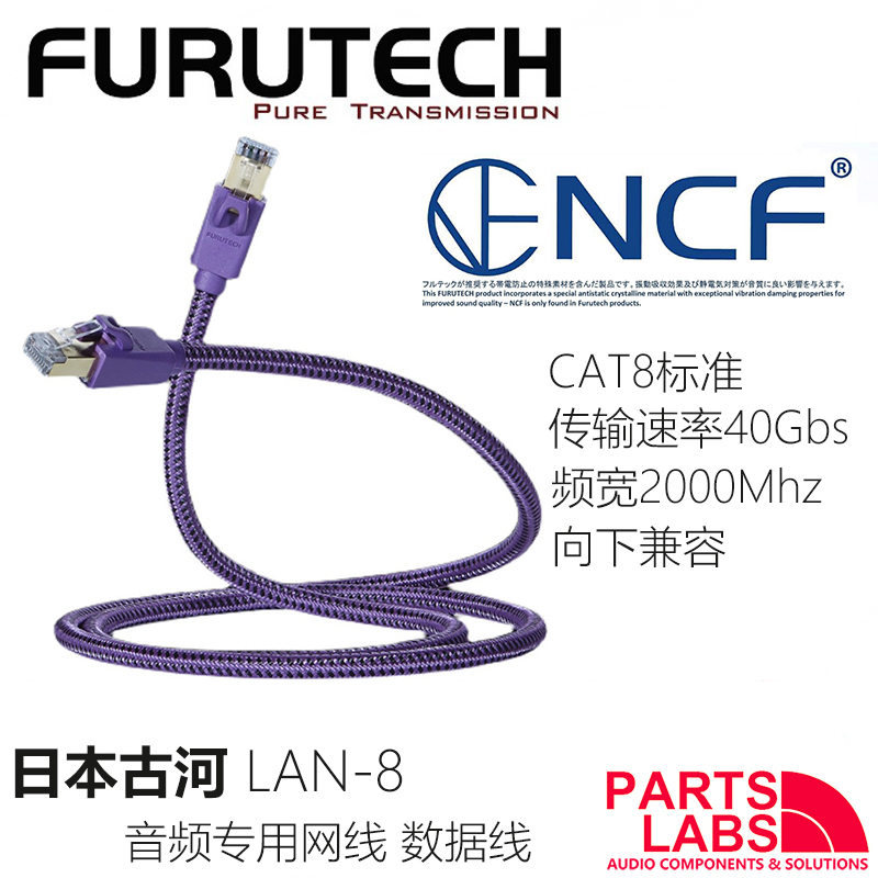 日本Furutech古河 LAN-8 NCF Plus 发烧音频专用 网线 数据线