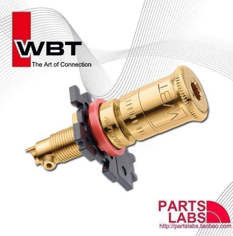 盒装行货带防伪 德国WBT 0730.11 黄金版音箱喇叭功放插座 接线柱