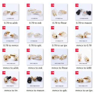 qdc FitEar MMCX 手工订制各式 ie80 exk 耳机转换插头 0.78