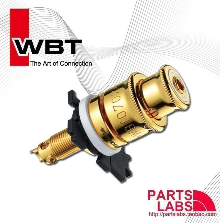 盒装行货带仿伪 德国WBT 0702.11 黄金版音箱喇叭功放插座 接线柱