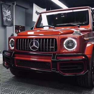 适用W464新款奔驰G级大G500G63G350G55改装越野前护杠防撞保险杠