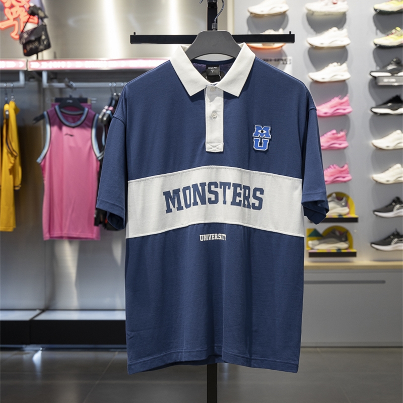 李宁短袖POLO衫吸湿排汗透气