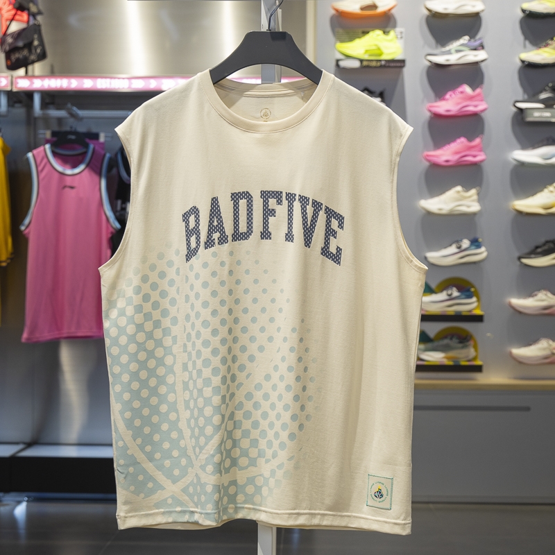 李宁无袖男子宽松舒适背心