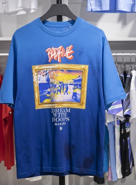 李宁T恤男士2023夏季篮球系列纯棉透气宽松短袖文化衫AHST903