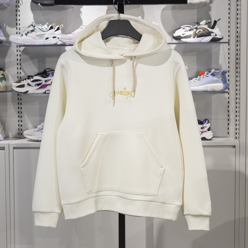 李宁运动休闲女子连帽宽松卫衣