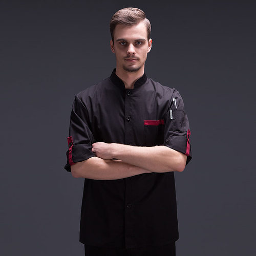 食堂厨师服务员工作服定制logo