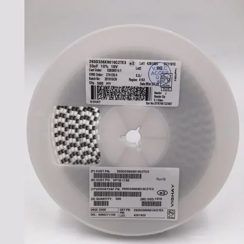 6.3V 100UF C型6032 10% 293D107X96R3C2TE3 Vishay贴片钽电容