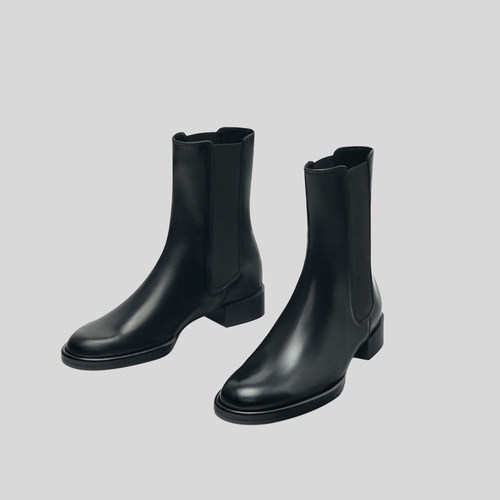 MD英伦风防滑平底短筒切尔西短靴